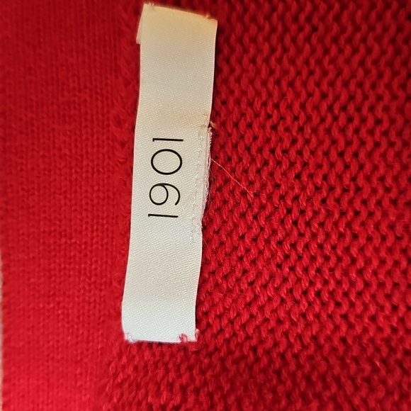 1901 NORDSTROM RED LONG SLEEVE OPEN FRONT KNIT CARDIGAN - Picture 11 of 13